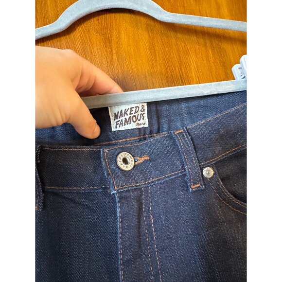 Naked & Famous Womens Indigo Power Stretch Jeans Size 28 Cotton Blend Slim Fit D - Picture 2 of 4
